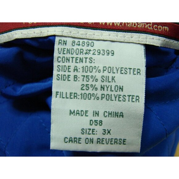 Tudor Court Reversible Silk Polyester Jacket Womens Size 3X Blue Pockets Collar - Picture 8 of 12